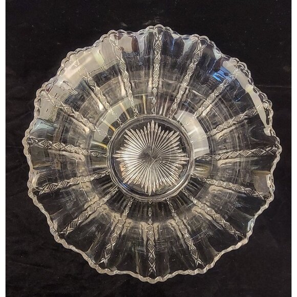 Vintage 1940s Bryce Higbee Pressed Glass Serving Bowl - Picture 9 of 13